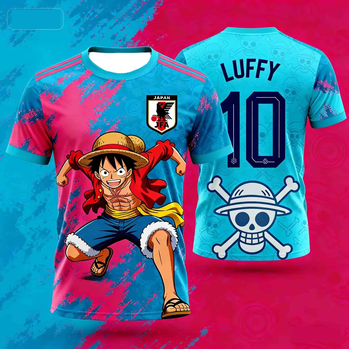 Playera de futbol de Luffy de One Piece Japón, niños y adultos – ghk648