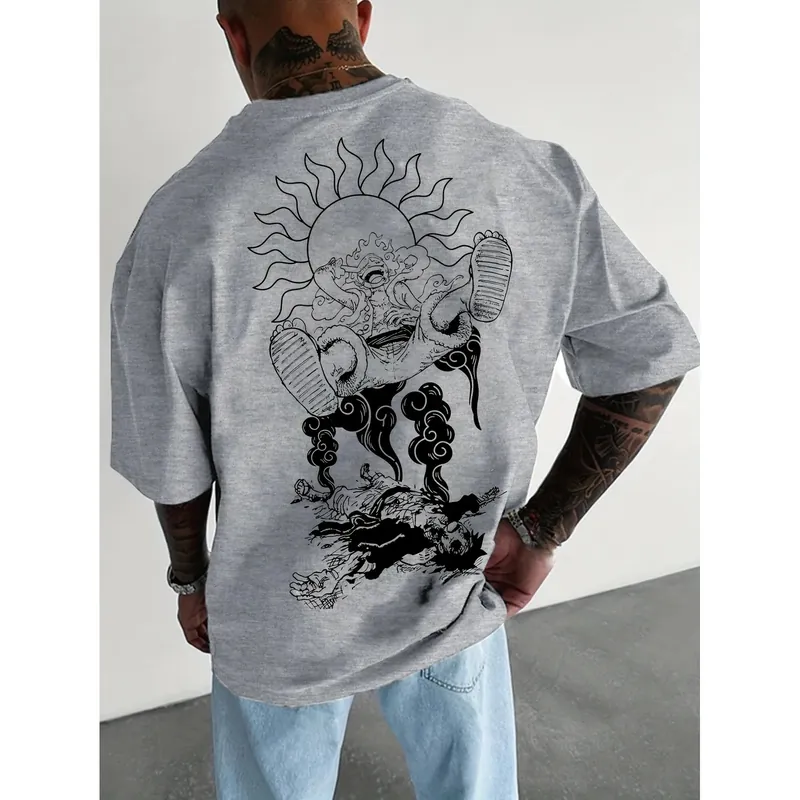 Playera de manga One Piece de Luffy en algodón, 6 diseños – Algodón para el día a día