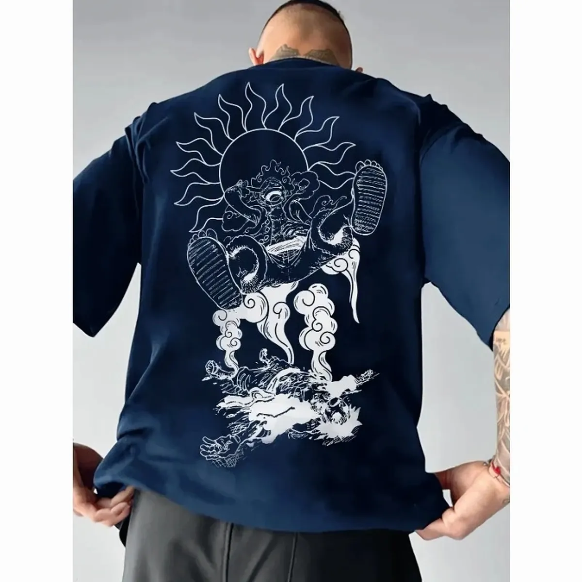 Playera de manga One Piece de Luffy en algodón, 6 diseños – vue 4