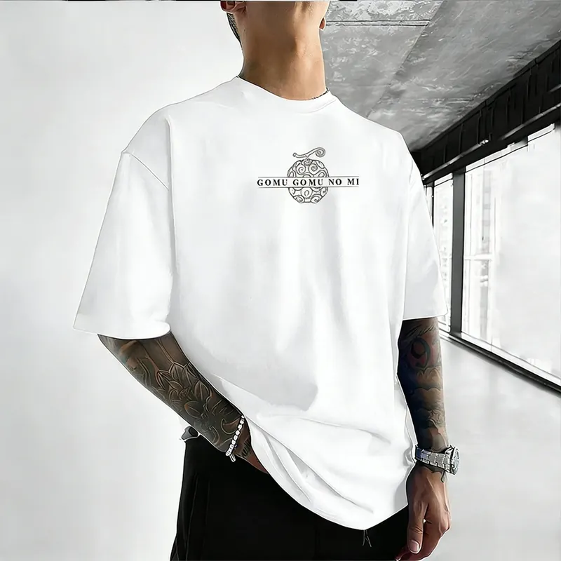 Playera de One Piece de Luffy para hombre y mujer, 5 colores – Negro, blanco, rojo o beige