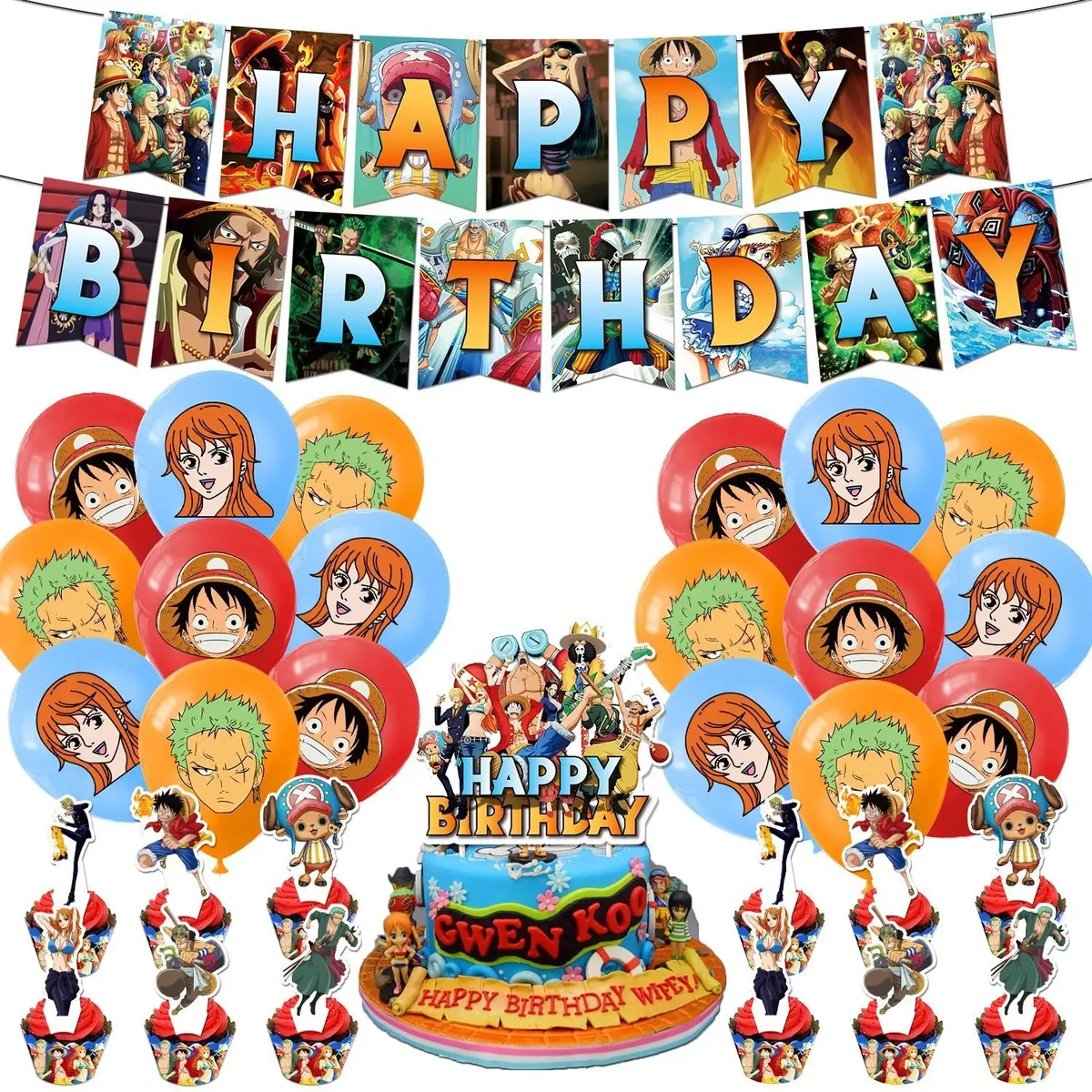 Set de Decoración para Fiesta de Cumpleaños de One – a