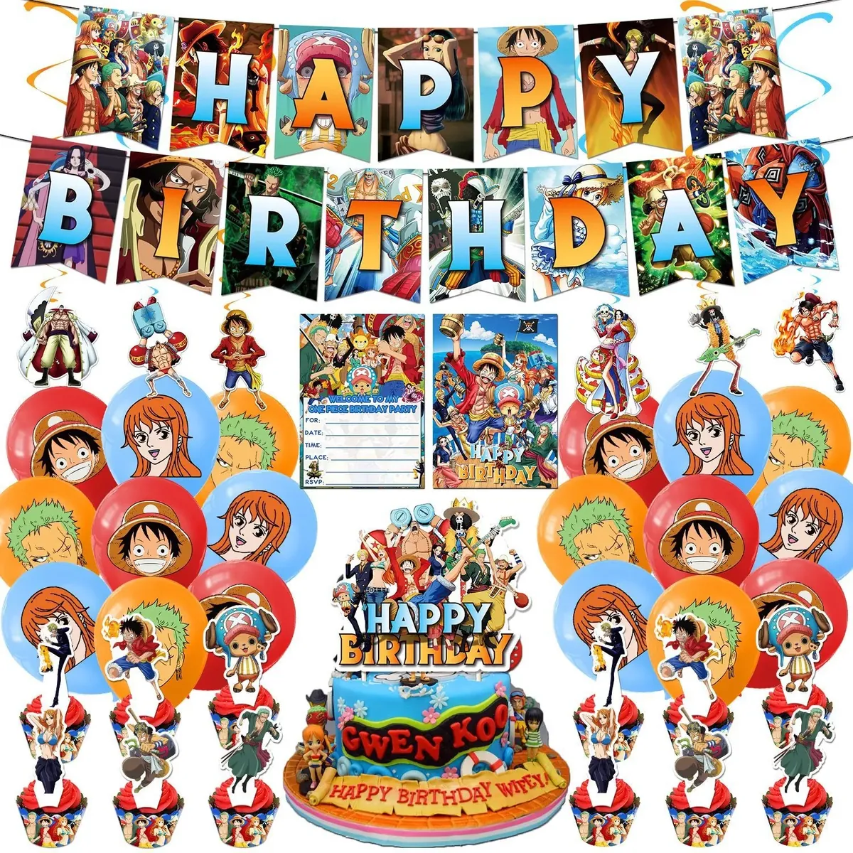 Set de Decoración para Fiesta de Cumpleaños de One – d avec border