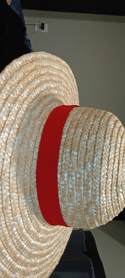 Foto de un comprador: Sombrero de paja de Luffy para cosplay con barboquejo elástico