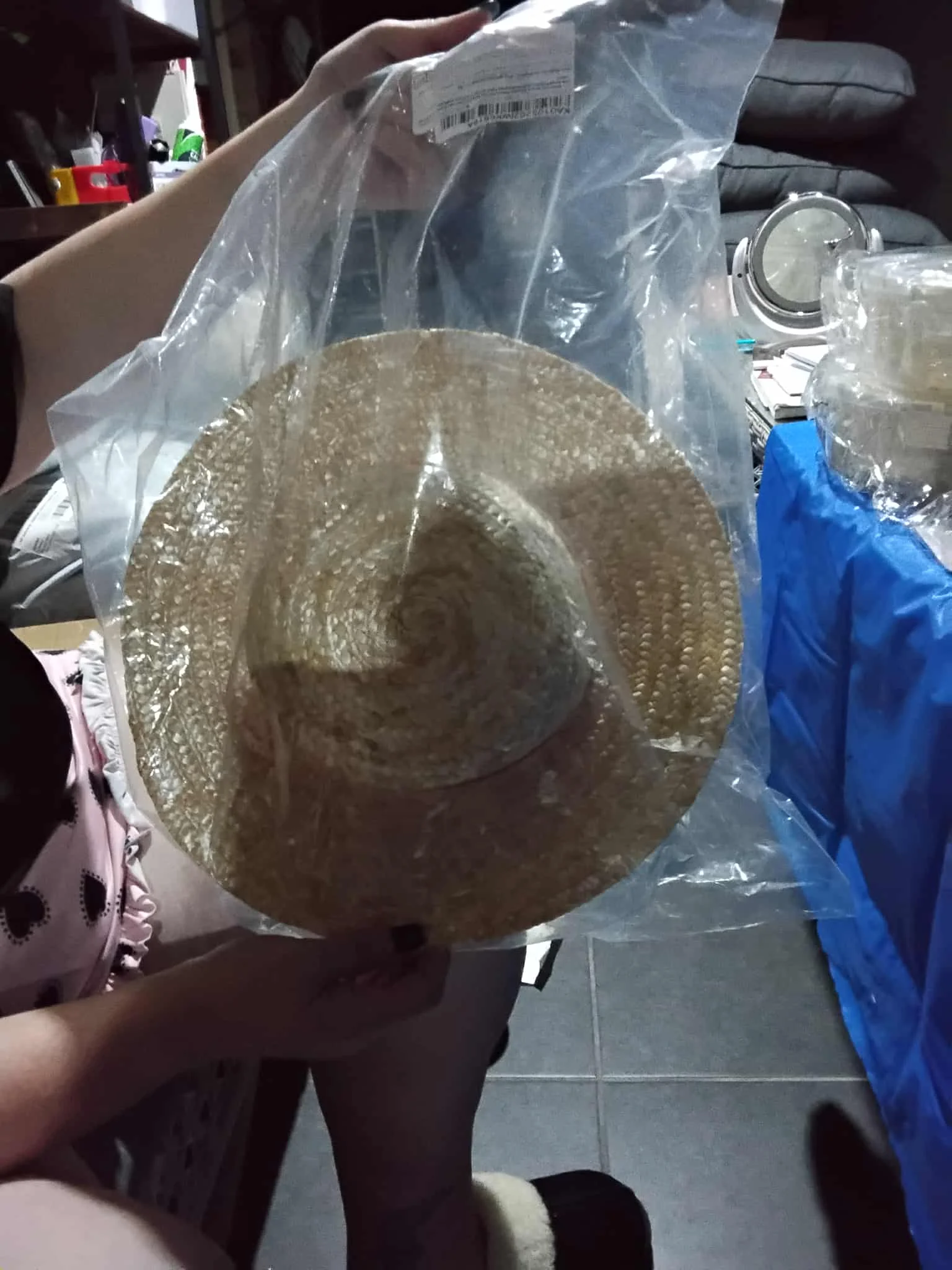 Foto de un comprador: Sombrero de paja de Luffy para cosplay con barboquejo elástico