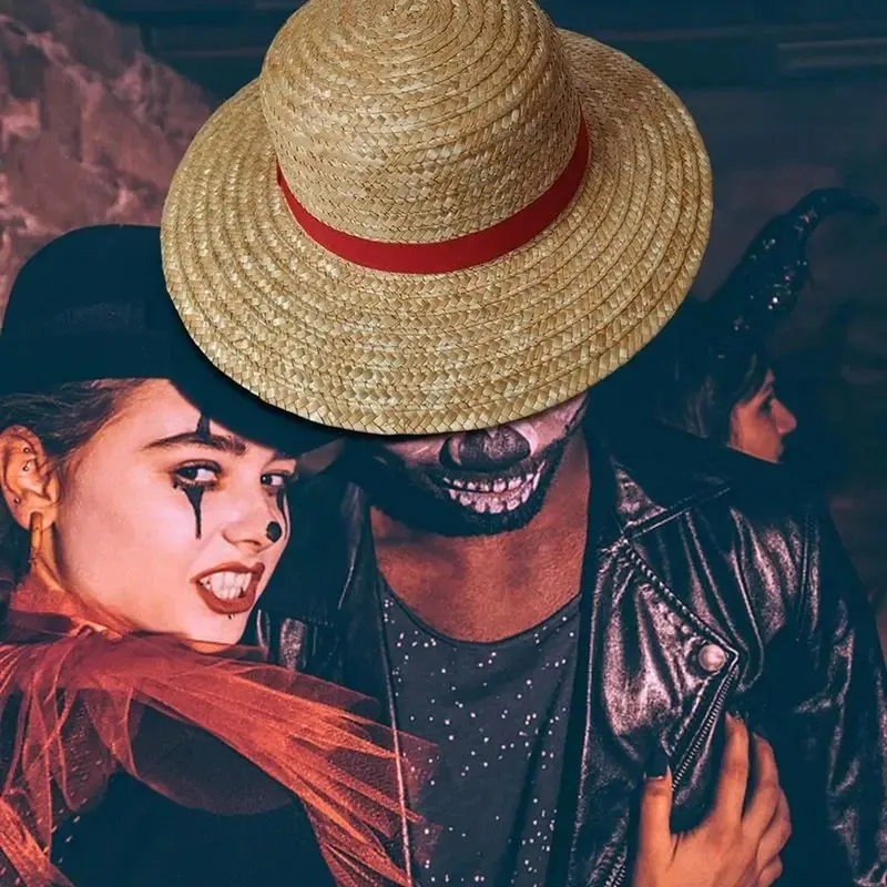 Sombrero de paja de Luffy para cosplay con barboquejo elástico – Elige tu talla