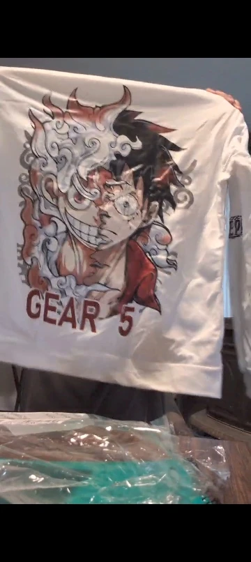 Foto de un comprador: Disfraz de Luffy: sudadera con capucha de algodón, hasta 4XL