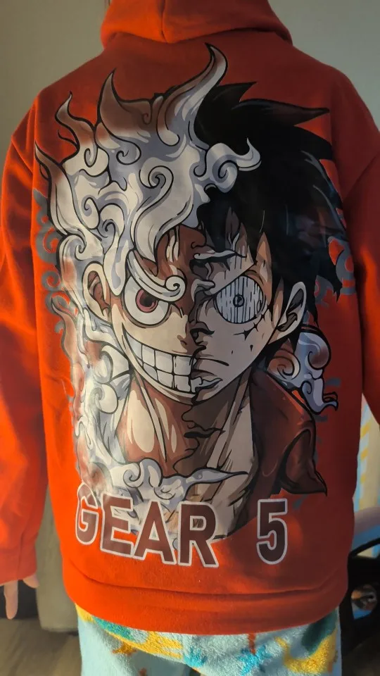 Foto de un comprador: Disfraz de Luffy: sudadera con capucha de algodón, hasta 4XL