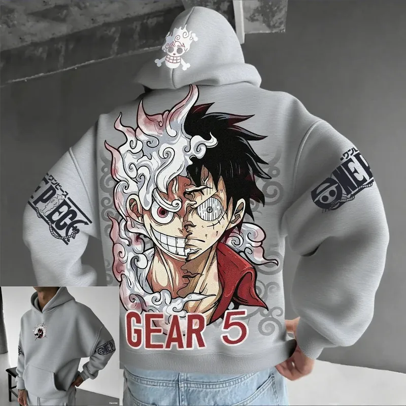 Disfraz de Luffy: sudadera con capucha de algodón, hasta 4XL – Úsala