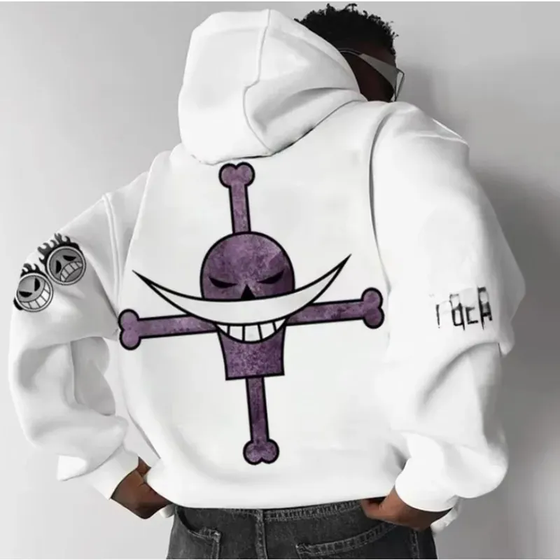 Sudadera One Piece con capucha, de algodón, hombre y niños – Comprueba el peso