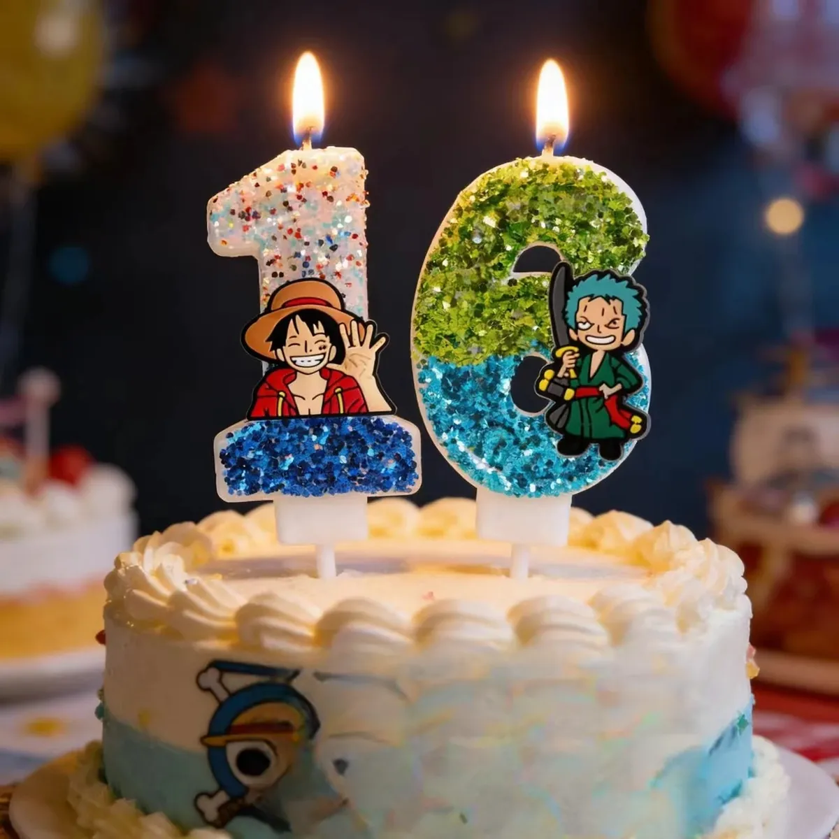 Velas de One Piece con número del 0 al 9 para pastel – vue 2