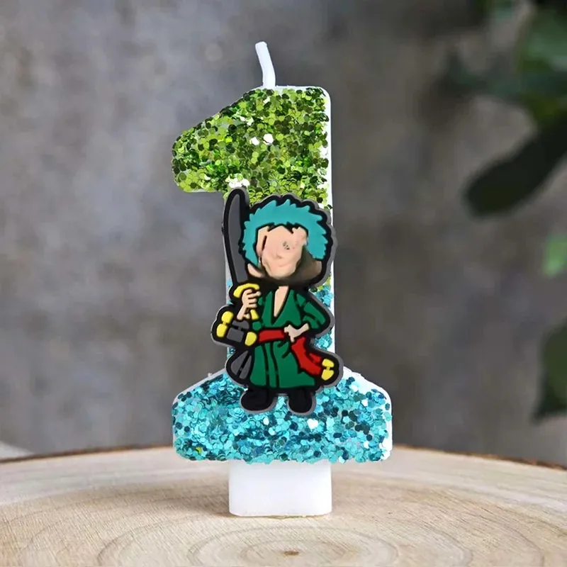 Velas de One Piece con número del 0 al 9 para pastel – Unos 4 × 7.5 cm por número