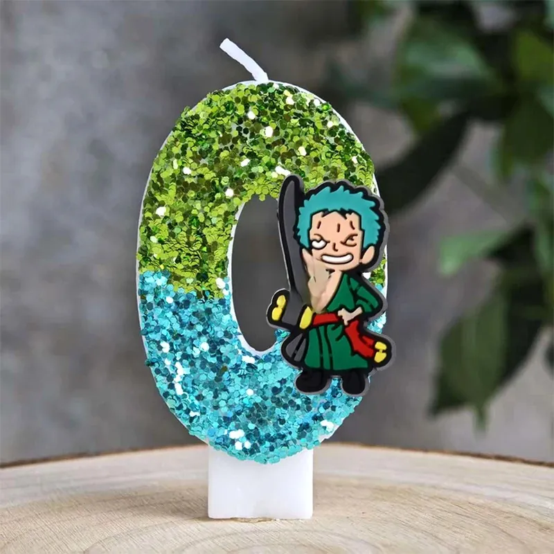 Velas de One Piece con número del 0 al 9 para pastel – Inspecciona la vela