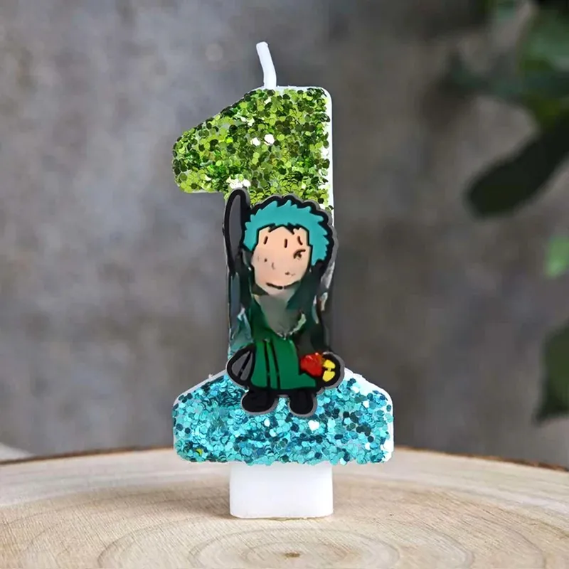 Velas de One Piece con número del 0 al 9 para pastel – Elige el número