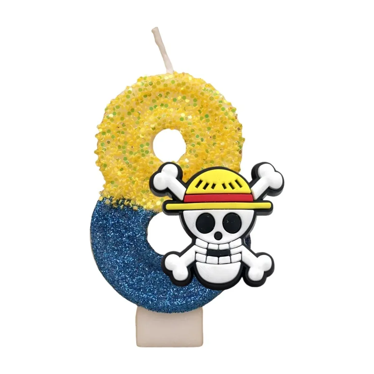 Velas de One Piece con números del 0 al 9 y Luffy – vue 5